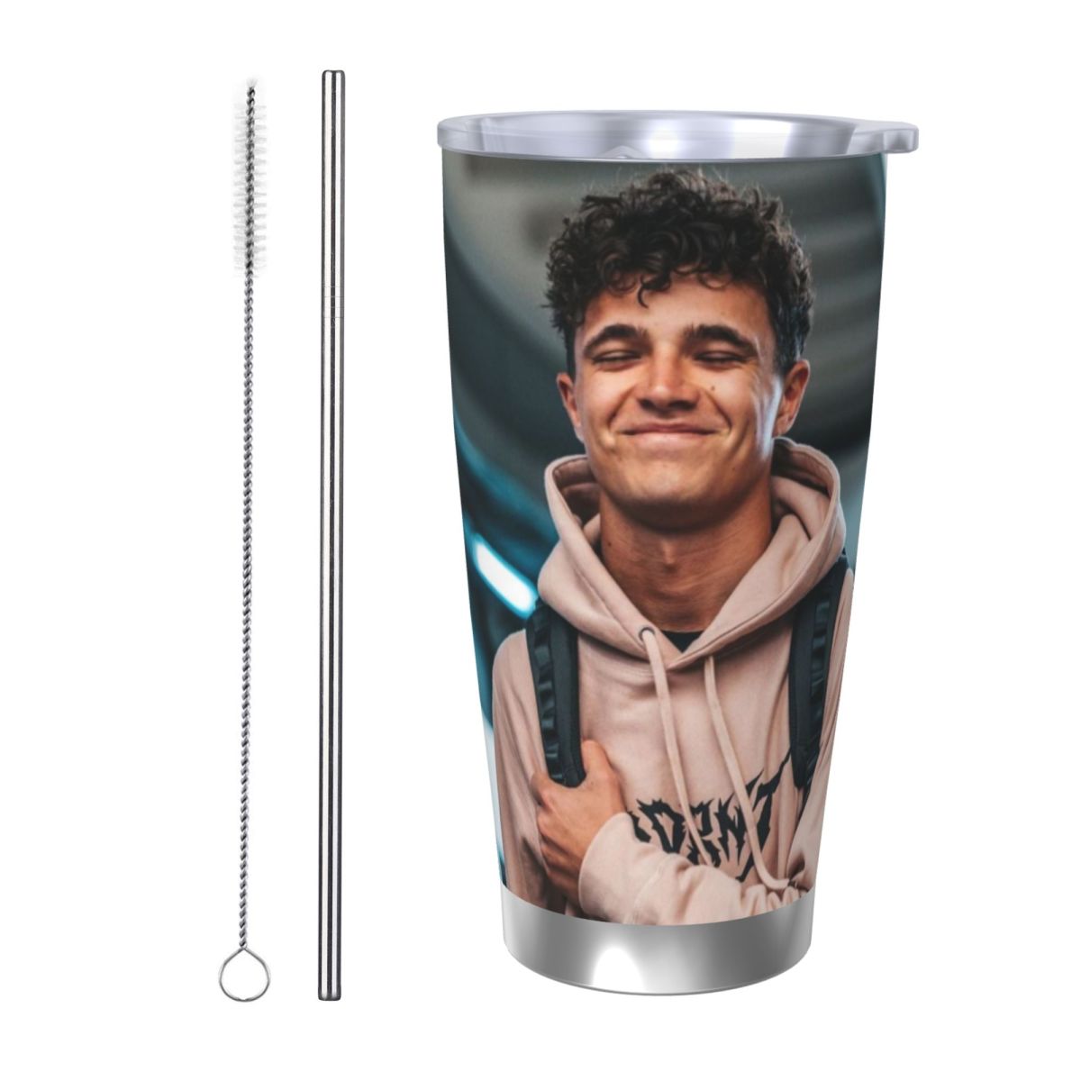 Stainless Steel Straw - Lando Norris 20oz Edelstahl Auto-Becher mit