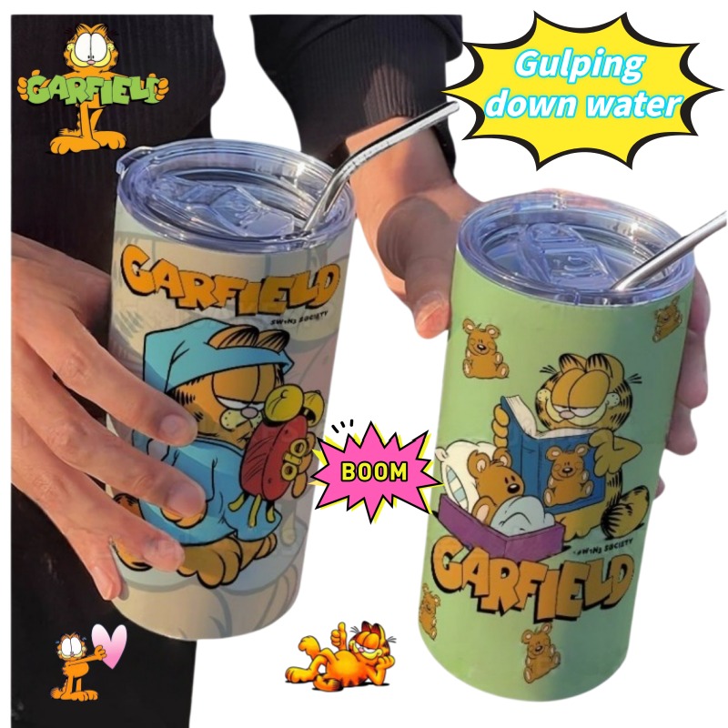 Stainless Steel Straw - Garfield Kaffeetasse für Paare, Hochwertige Kreative