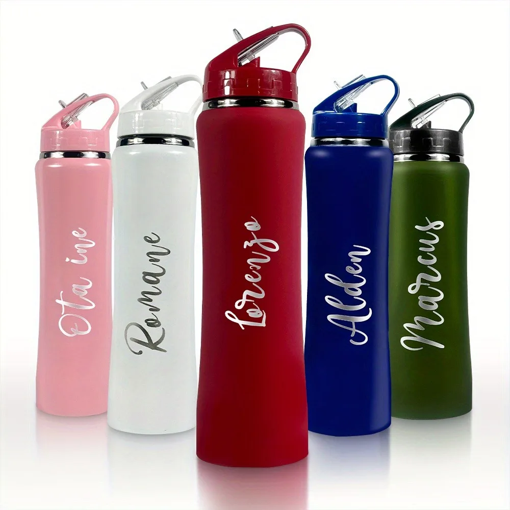 Stainless Steel Straw - Personalisierte isolierte Edelstahl-Wasserflasche mit Strohhalm –
