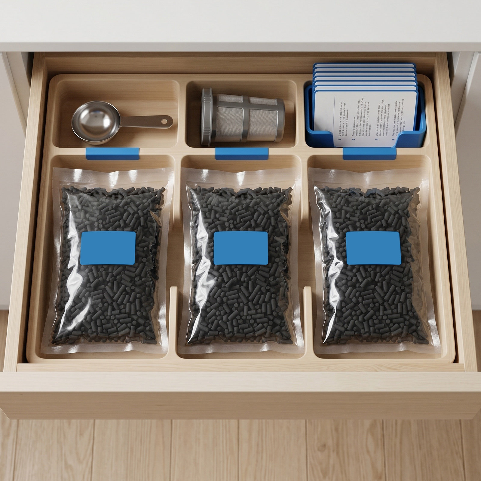 Compost Bin Countertop - 3 Beutel Kompostbehälter-Kohlefilter-Nachfüllungen Aktivkohle-Geruchsabsorber Ersatz für